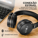 Fone Bluetooth Sem Fio Dobrável com Qualidade Som Hifi 5.3