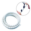 Organizador Espiral de Cabos 5 Metros 1/2" – 10mm Interno e 12mm Externo para Gerenciamento e Proteção de Fios.