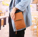 Bolsa de Couro Transversal Porta Celular com Touch