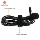 Microfone de Lapela Condensador com Isolante de Espuma para Áudio Nítido e Profissional