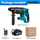 Furadeira Rotativa de Impacto Sem Fio Kamolee 2000W