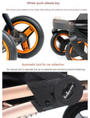 Carrinho de Bebê 3 em 1 com Cadeira Auto Dobrável – Impermeável e Alta Qualidade para Recém-Nascidos.