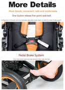 Carrinho de Bebê 3 em 1 com Cadeira Auto Dobrável – Impermeável e Alta Qualidade para Recém-Nascidos.