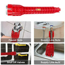 Chave de Reparo Hidráulico 8 em 1 para Pia e Torneira – Kit Profissional com Dupla Cabeça