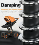 Carrinho de Bebê 3 em 1 com Cadeira Auto Dobrável – Impermeável e Alta Qualidade para Recém-Nascidos.