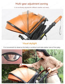 Carrinho de Bebê 3 em 1 com Cadeira Auto Dobrável – Impermeável e Alta Qualidade para Recém-Nascidos.