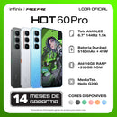 Smartphone Infinix Hot 60i Com NFC 256GB 8GB de RAM Câmera 50MP Dual Sim com 1 Ano de Garantia